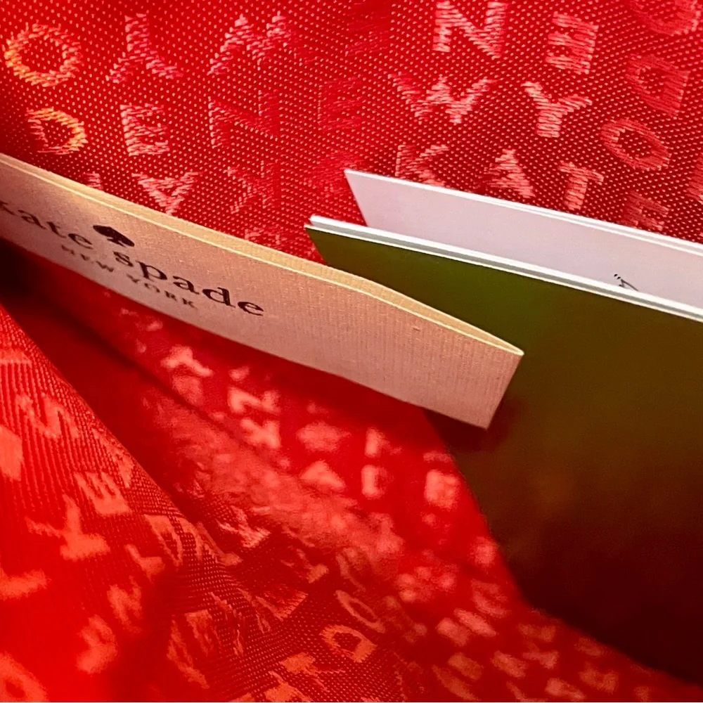 Kate Spade Red Eli White Street Leather Wristlet Clutch Pouch (2018) ~ NWT - Picture 7 of 8